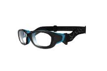 Lunettes anti choc, Demetz, Smash Noir Brillant / Bleu Jean taille M